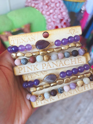 Pink Panache Bracelet Stack - 3 purple