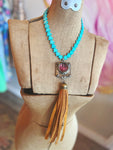 Wearable Art Necklace Turquoise Star
