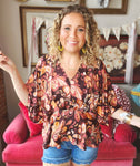 Bronze Boho Retro Blouse