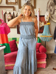 Mineral Washed Denim Jumpsuit