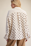 Cocoa Dot Mixed Polka Shirt back view