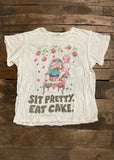 Worn and Weathered Tee Eat Cake One Size by Jaded Gyspy
