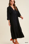Perfect Black Midi Dress