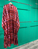 Lady The Brand Winter Plaid Kaftan hanging full view