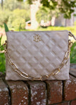 Caroline Hill Ariana Crossbody Nude Quilted