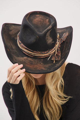 Margaret Rustic Cowgirl/Fedora Hat