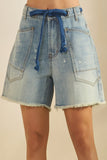 Blue Tide Boho Denim Shorts