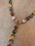 Prism Parade Crystal Lariat Necklace crystal detail