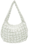 Cora Large Quilted Puffer Tote Bag - Ivory