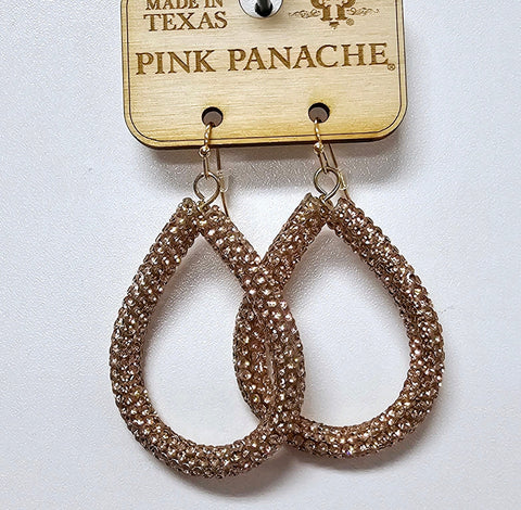 Pink Panache Rose Gold Teardrop Earring
