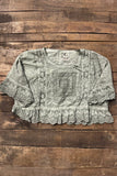 Softly Worn Eyelet Top – Charcoal by Jaded Gypsy