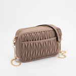 Cumin Dana Textured Crossbody Bag With Chain Strap