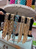 Triple Strand Glam Statement Necklace