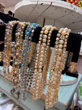 Triple Strand Glam Statement Necklace