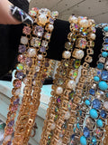 Triple Strand Glam Statement Necklace