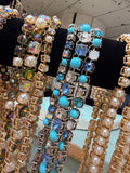 Triple Strand Glam Statement Necklace