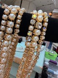 Triple Strand Glam Statement Necklace