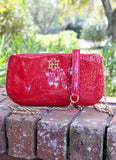 Caroline Hill Livi Crossbody Red Patent