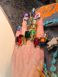 Triple Crystal Statement Ring by WAFA