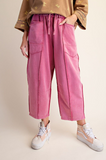 Pink Reverie Washed Barrel Pants front