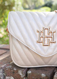 Caroline Hill Angela Quited Crossbody PEARL V QUILTED