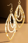 Marquis Dangle Earrings Gold