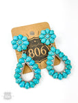 806 Teardrop Turquoise Earrings