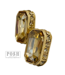 Posh Rectangle rhinestone rimmed with rhinestones