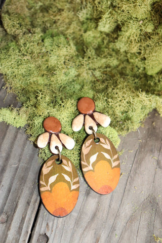 Aurora Clay Top Earrings