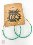 806 Beaded teardrop earring: Turquoise