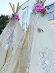 Boho Vintage Lace Teepee (Made to Order)