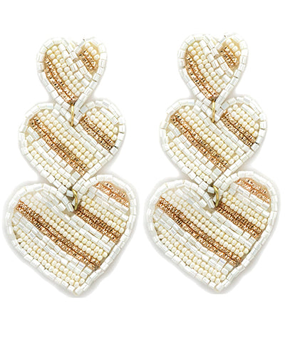 3 Tier Heart Earrings