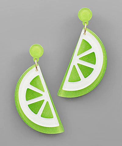 Lime Sparkle Earrings