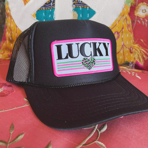 Lucky Trucker Cap-Black