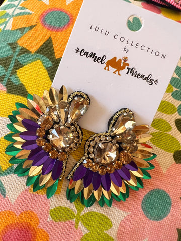 Feather Marquis Earrings