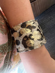 Leopard Cuff with zipper pocket