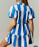 Double Take Striped Mini Dress