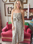 Leopard Romper Maxi Dress