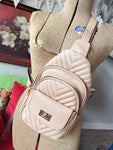 Chevron Quilted Sling Bag