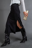 Noir Satin Skirt