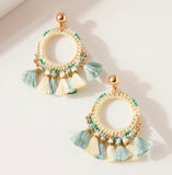 Candy Tassel Earrings-Turquoise