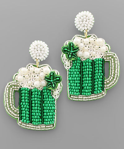 St. Patrick's Day Mug Earrings