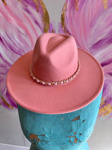 Peach Chain Hat