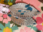 Carol Sue Leather & AB Earrings