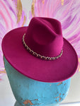 Maroon Chain Hat