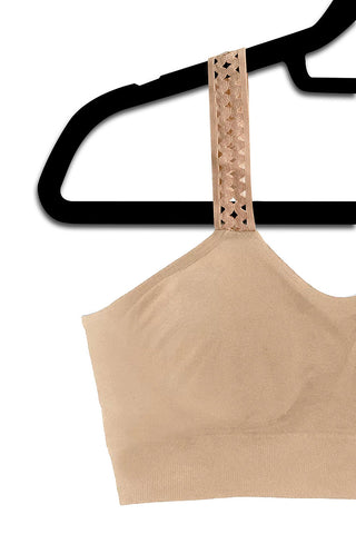 Strap Its Basic Bra OS- Nude Lattice