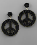 Peace Earrings-Black