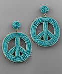 Peace Earrings-Turquoise