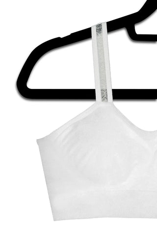 PLUS Strap Its Basic Bra - White Sheer